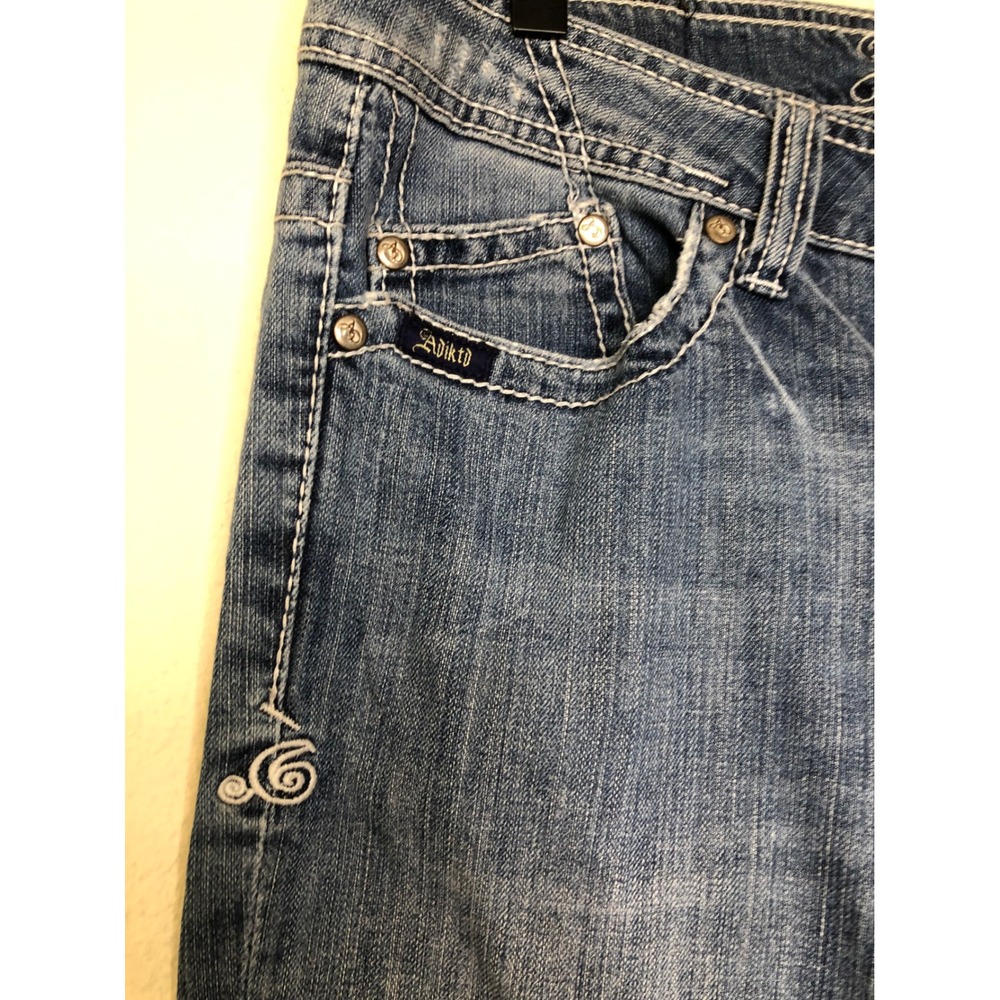 Adiktd Jeans Women's‎ Size 6 Blue Bootcut Embellished Pockets Western Cowgirl - Picture 14 of 15